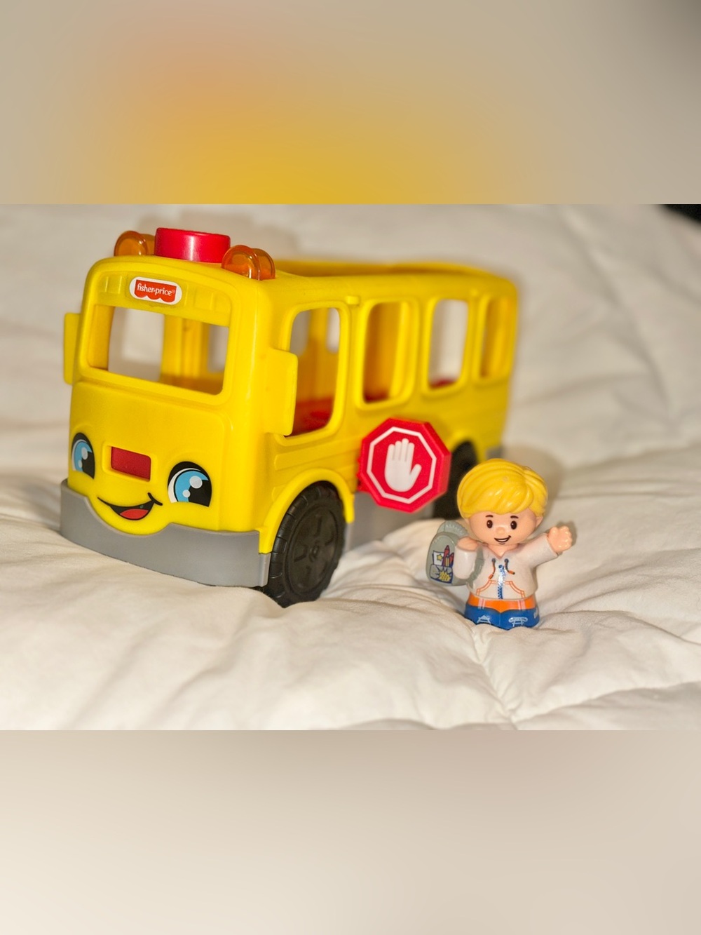Fisher-Price Little People Sit With Me School Bus with Figurine Tested & Work